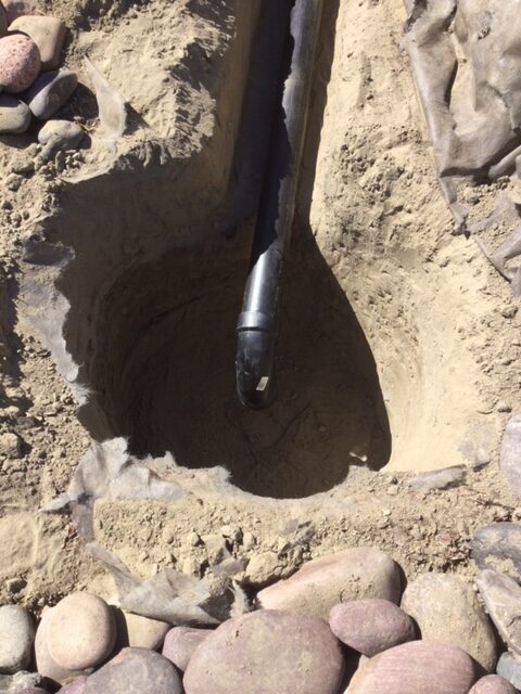 This is 2 of 5 shots / this one shows the size of the hole I had dug / it's about 30 inches across and about 2 feet deep